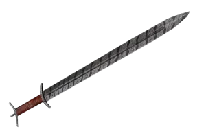 شمشیر دمشقی ساخته شده از فولاد بوته ای