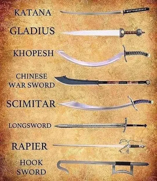 محبوب ترین شمشیرهای تاریخ